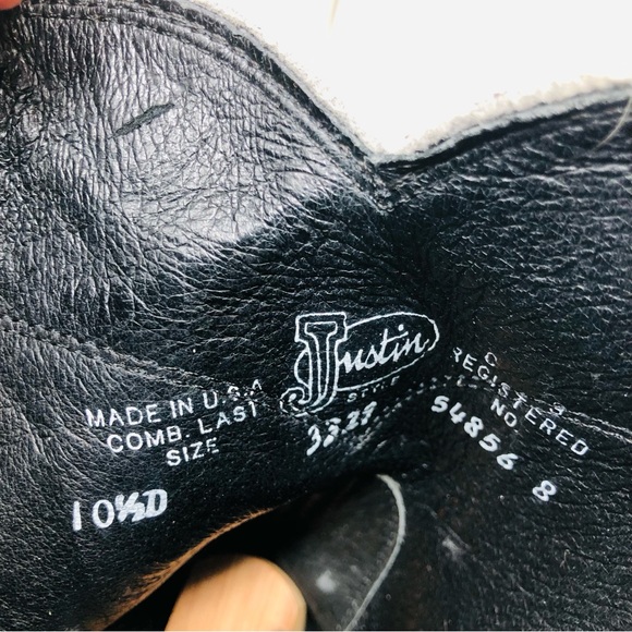 Justin Black Cherry All Leather Boots - Picture 7 of 9